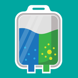 illustration of a iv phosphate bag