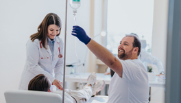 patient receiving infusion therapy