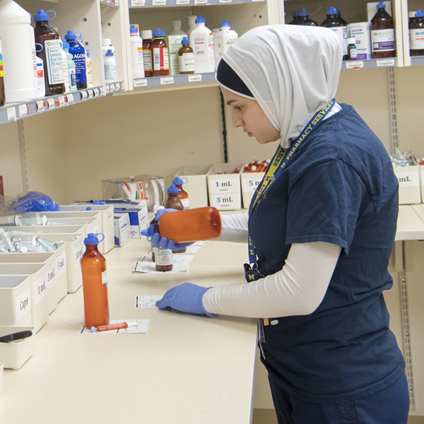 female pharmacy tech