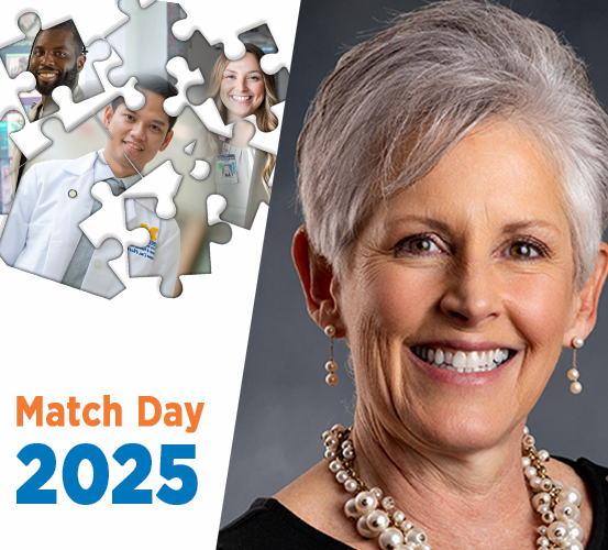 Match Day 2025 - puzzle design with photo of ASHP President
