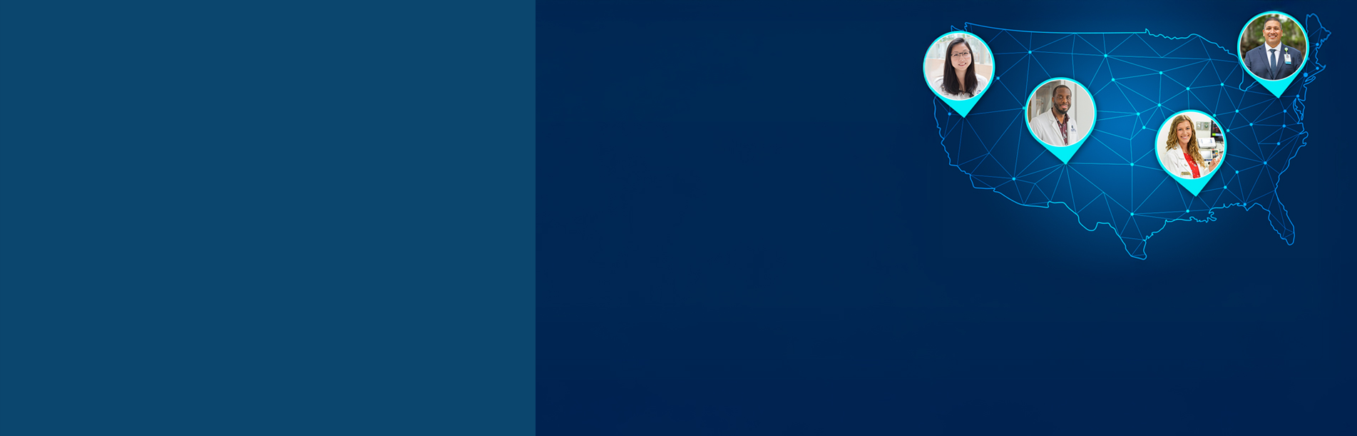 Match Day header - US map with photos of students