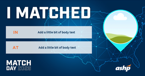 I Matched! - example of Canva template